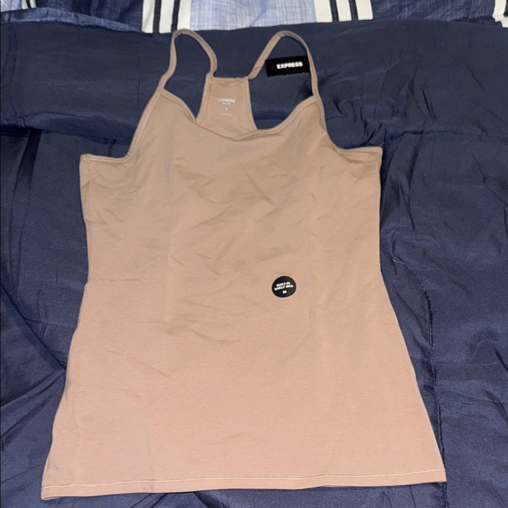 Express Nude/Taupe Ribbed Camisole Tank
